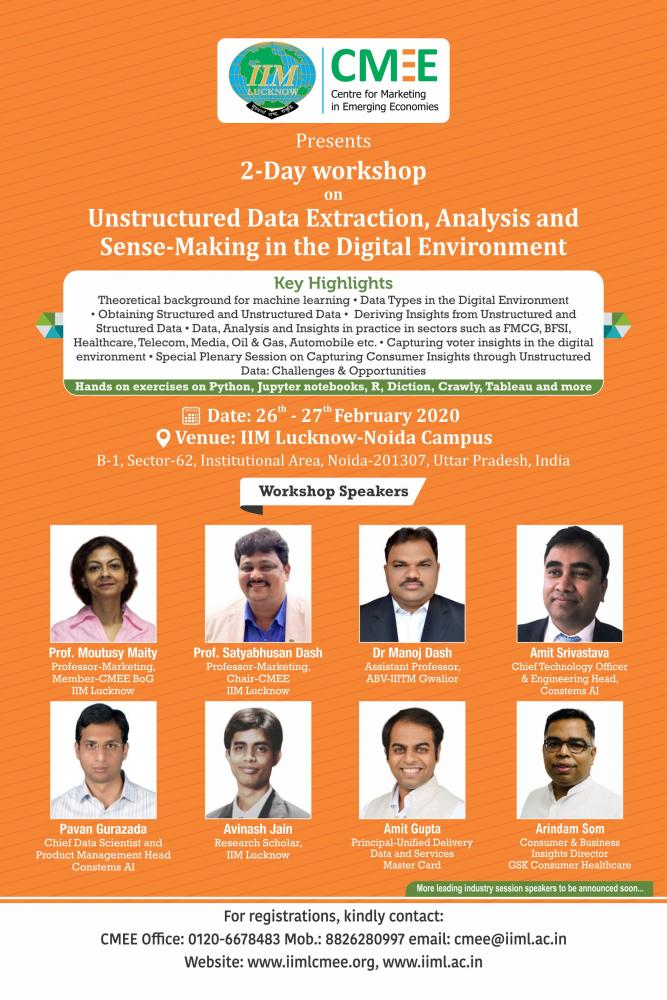 Workshop on Unstructured Data Extraction, Analysis and Sense-Making in the Digital Environment